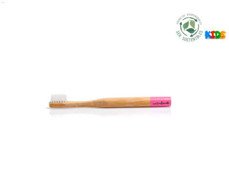Ser Sostenibles cepillo de bambú kids rosa naturbrush