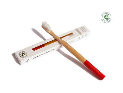 cepillo rojo de bambu, ser sostenibles